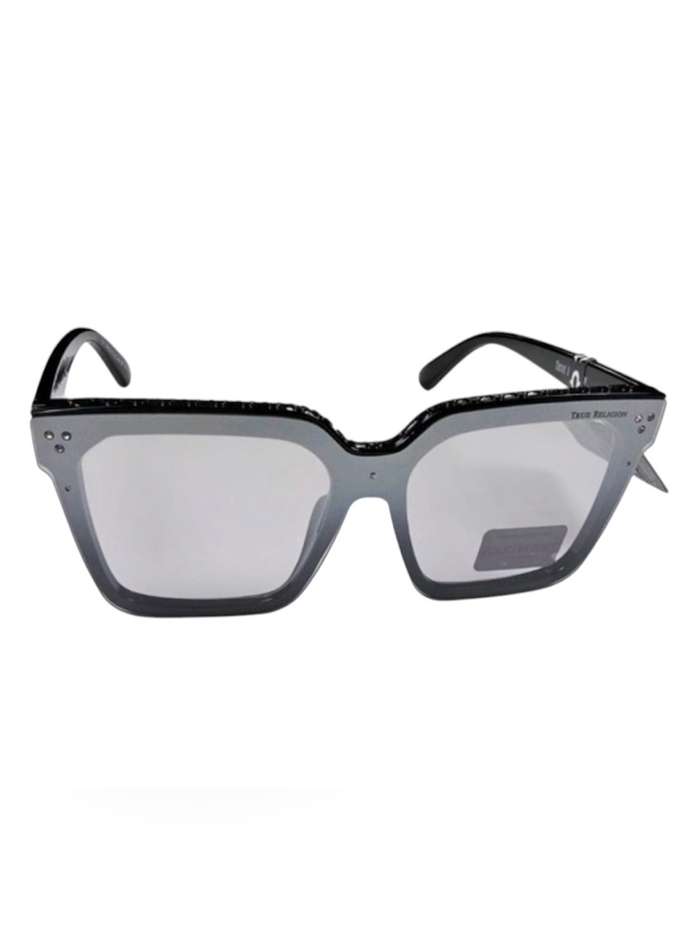 True Religion Black 100% UV Oversized Square Sunglasses NWT